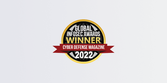 Awards logo for Global Infosec Awards 2022 winner for Cyber Defense magazine.