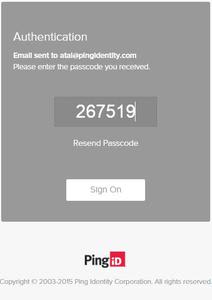 Screenshot of an authentication window with a one time password of 267519 entered.