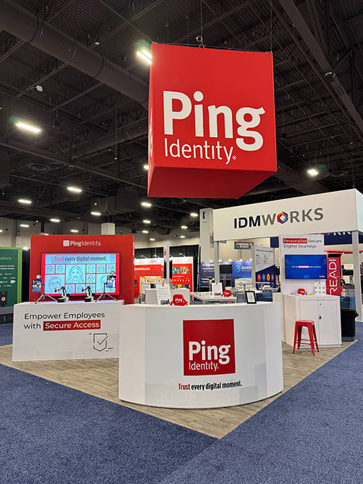 Ping Identitys booth at Identiverse 2025