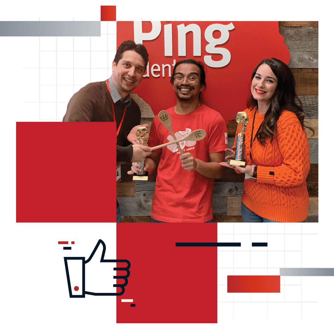 Ping employees holding awards