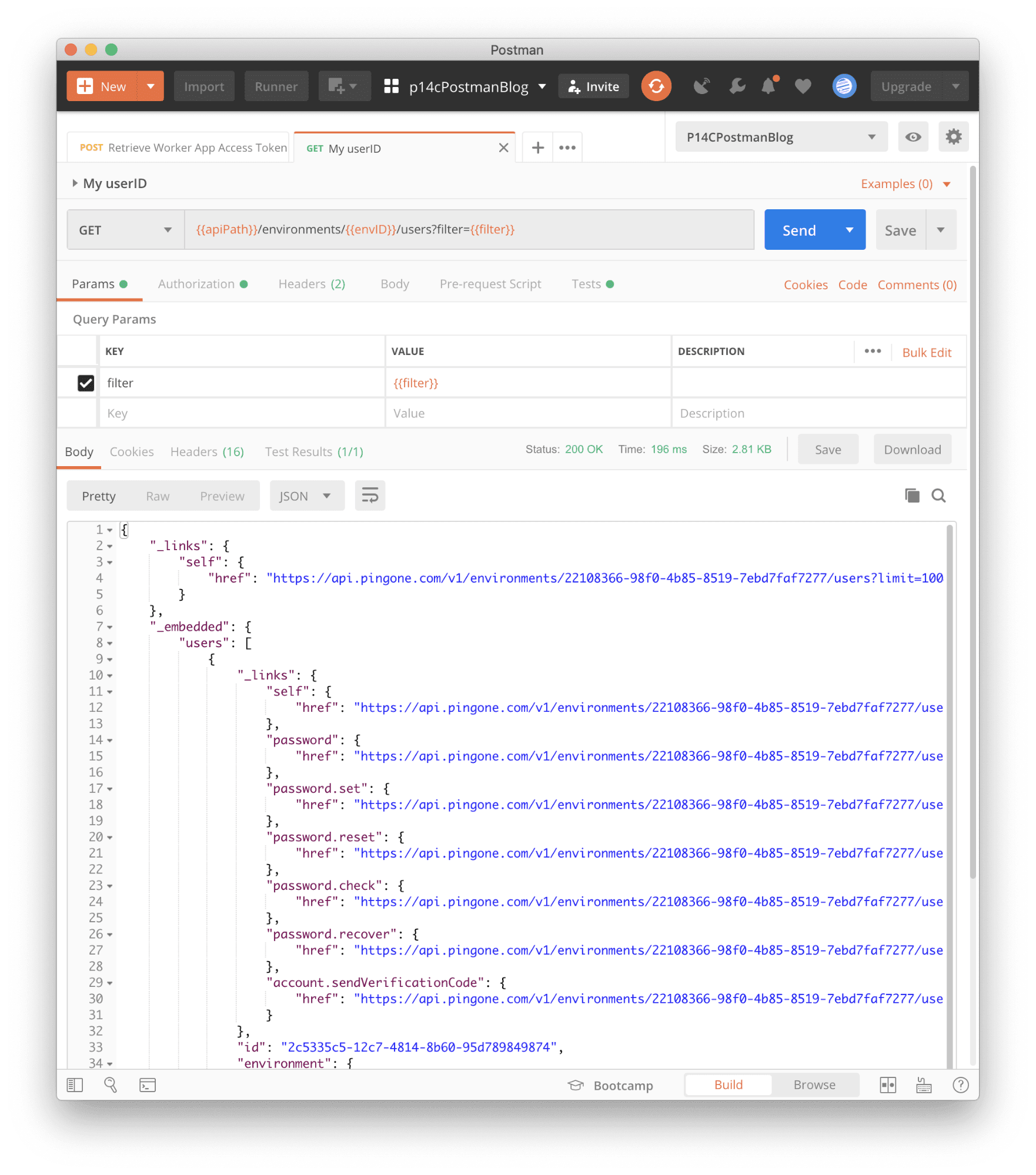 get postman api