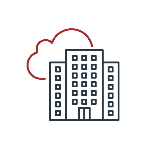 Office Building and Cloud
