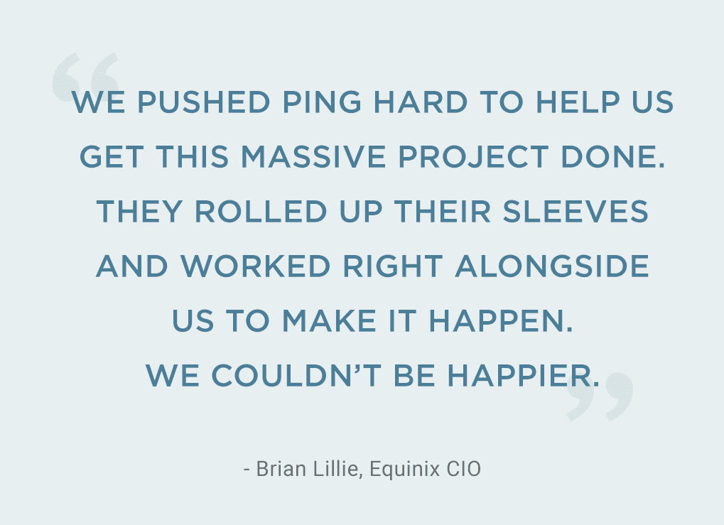 Quote from Brian Lillie, Equinix CIO