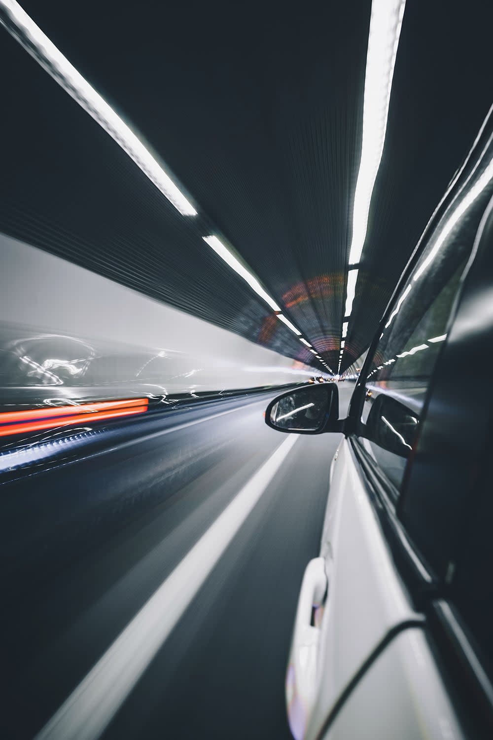 Image of a car traveling through a tunnel
