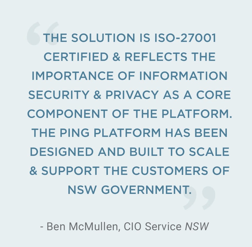 Quote from Ben McMullen, CIO Service NSW