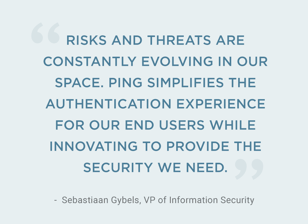 Quote from Sebastiaan Gybels, VP of Information Security