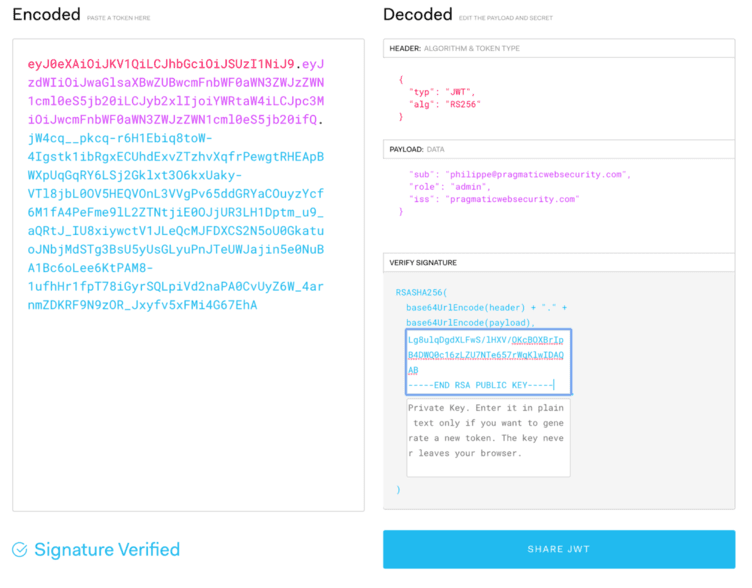 Generate private.key with jwt